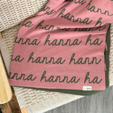 Personalized Blanket for Pets (Dusty Pink Background)