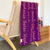 Personalized Blanket for Kids (Eggplant Background)