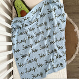 Personalized Blanket for Babies (Light Blue Background)