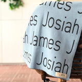 Personalized Blanket for Babies (Light Blue Background)