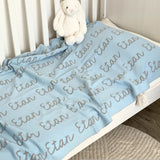 Personalized Blanket for Babies (Light Blue Background)