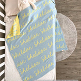 Personalized Blanket for Babies (Light Blue Background)