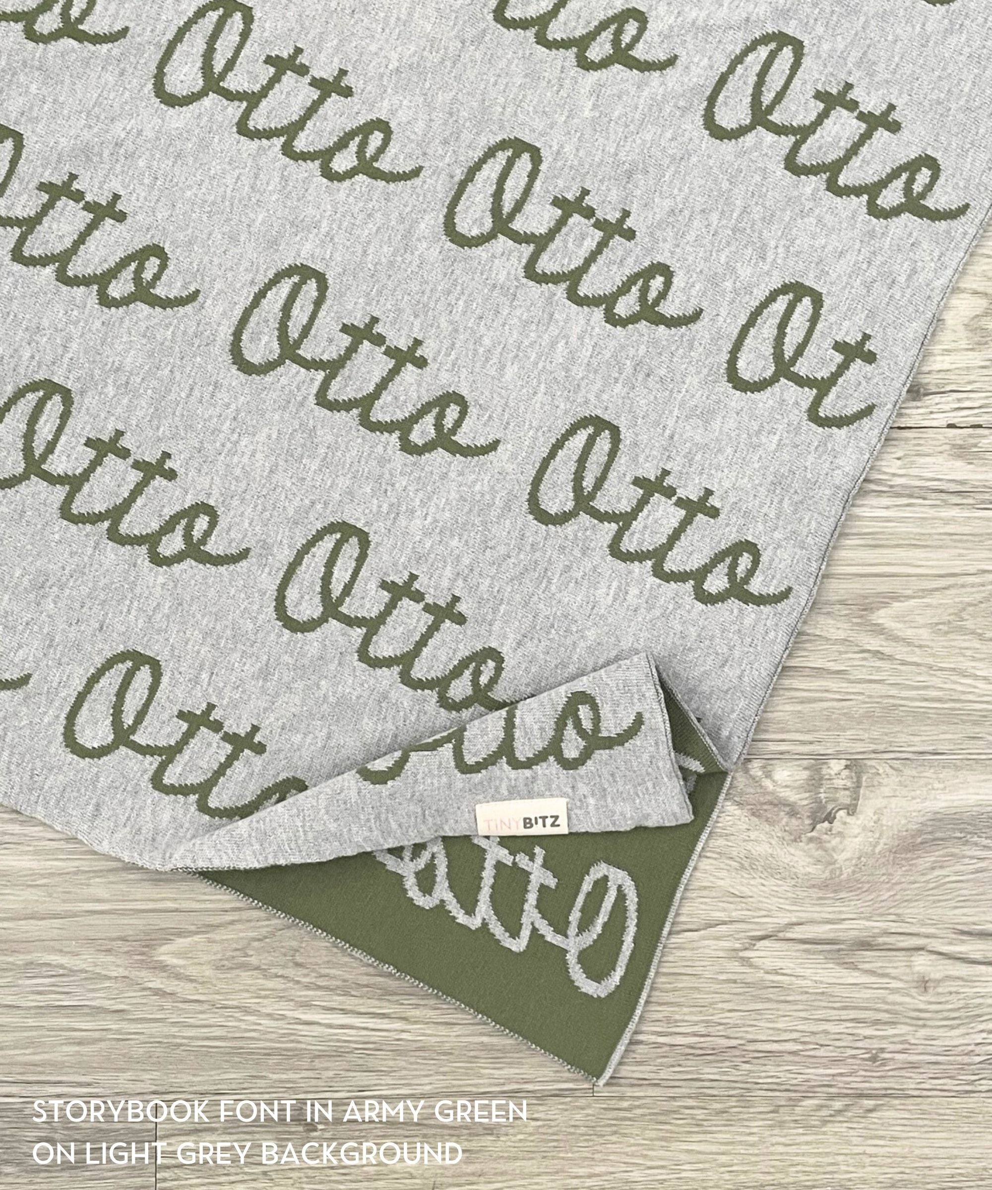 Personalized Blanket for Adults (Light Grey Background)