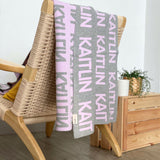 Personalized Blanket for Kids (Light Grey Background)