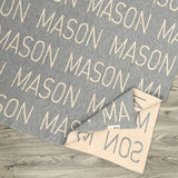 Personalized Blanket for Kids (Light Grey Background)