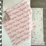 Personalized Blanket for Babies (Light Pink Background)