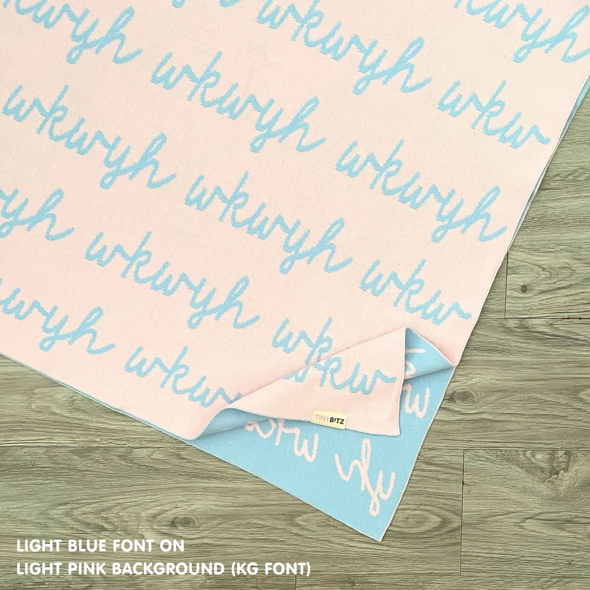 Personalized Blanket for Adults (Light Pink Background)