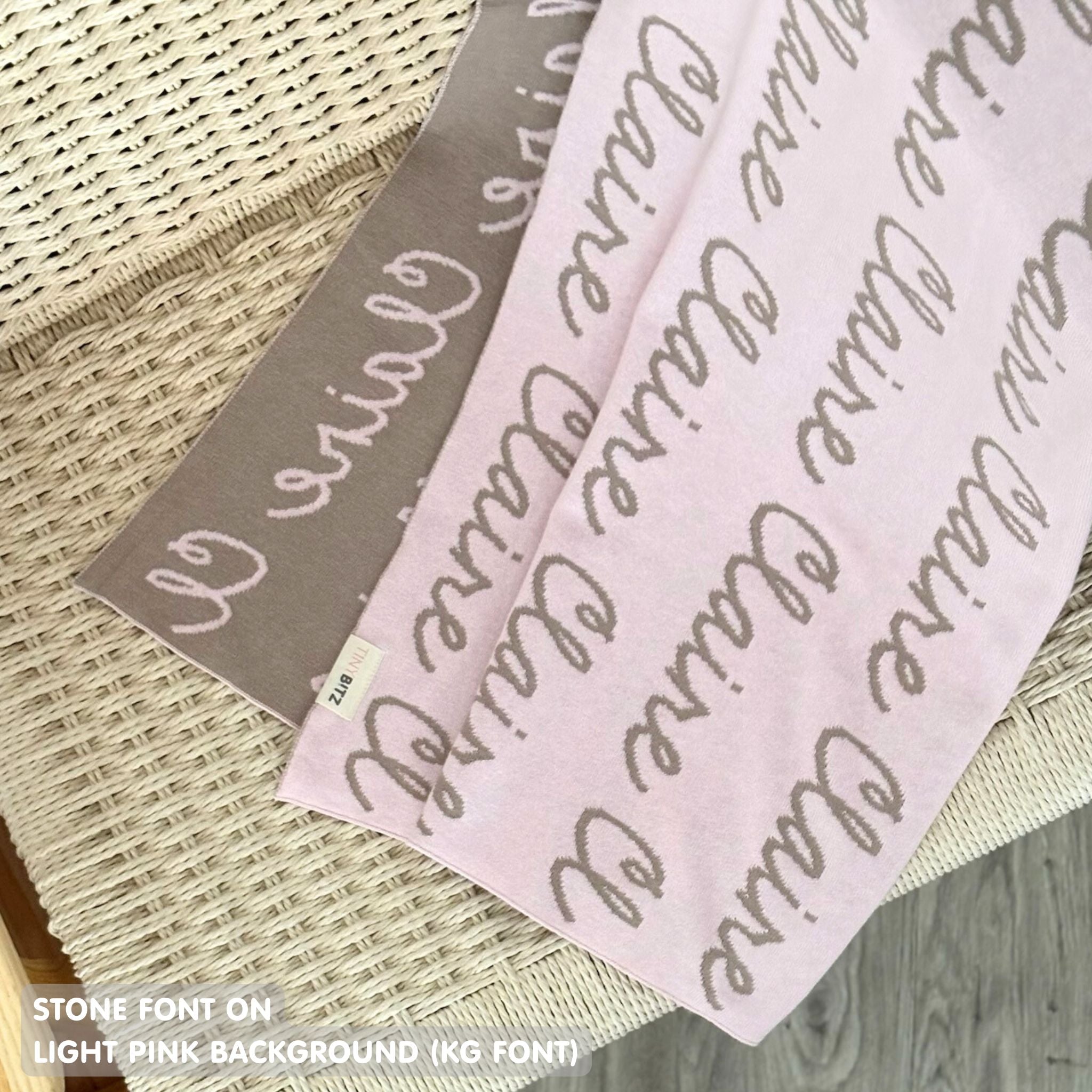 Personalized Blanket for Pets (Light Pink Background)