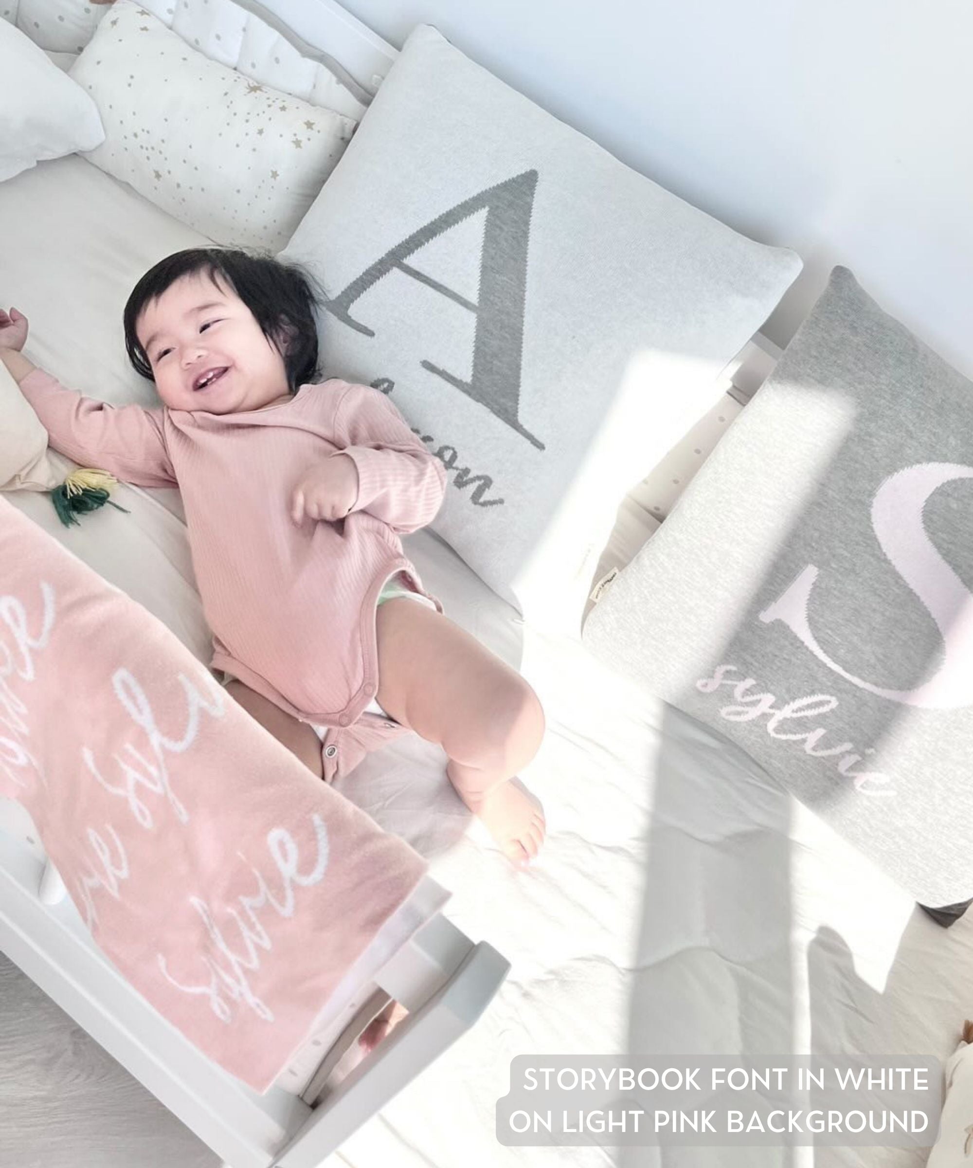 Personalized Blanket for Kids (Light Pink Background)