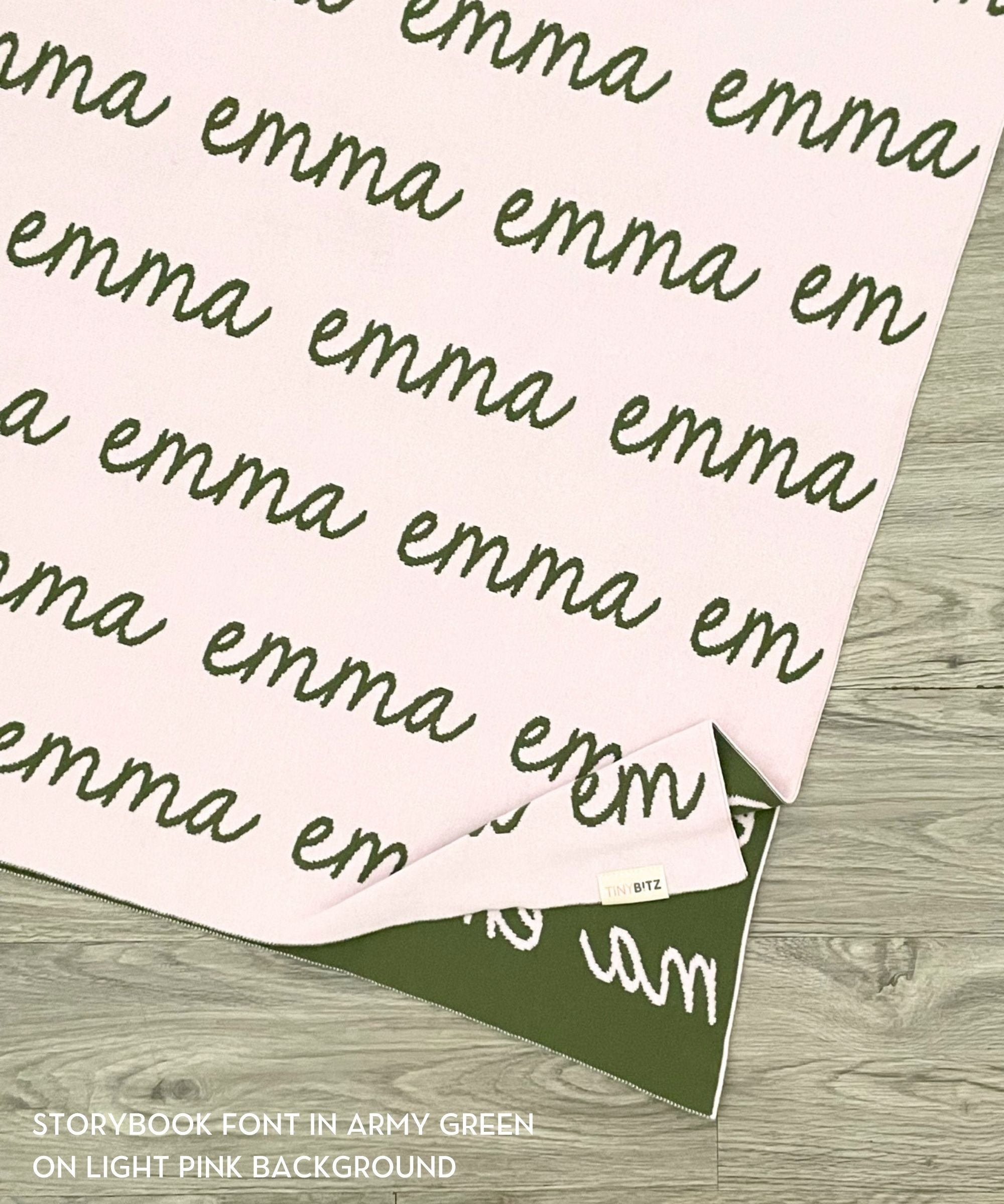 Personalized Blanket for Babies (Light Pink Background)