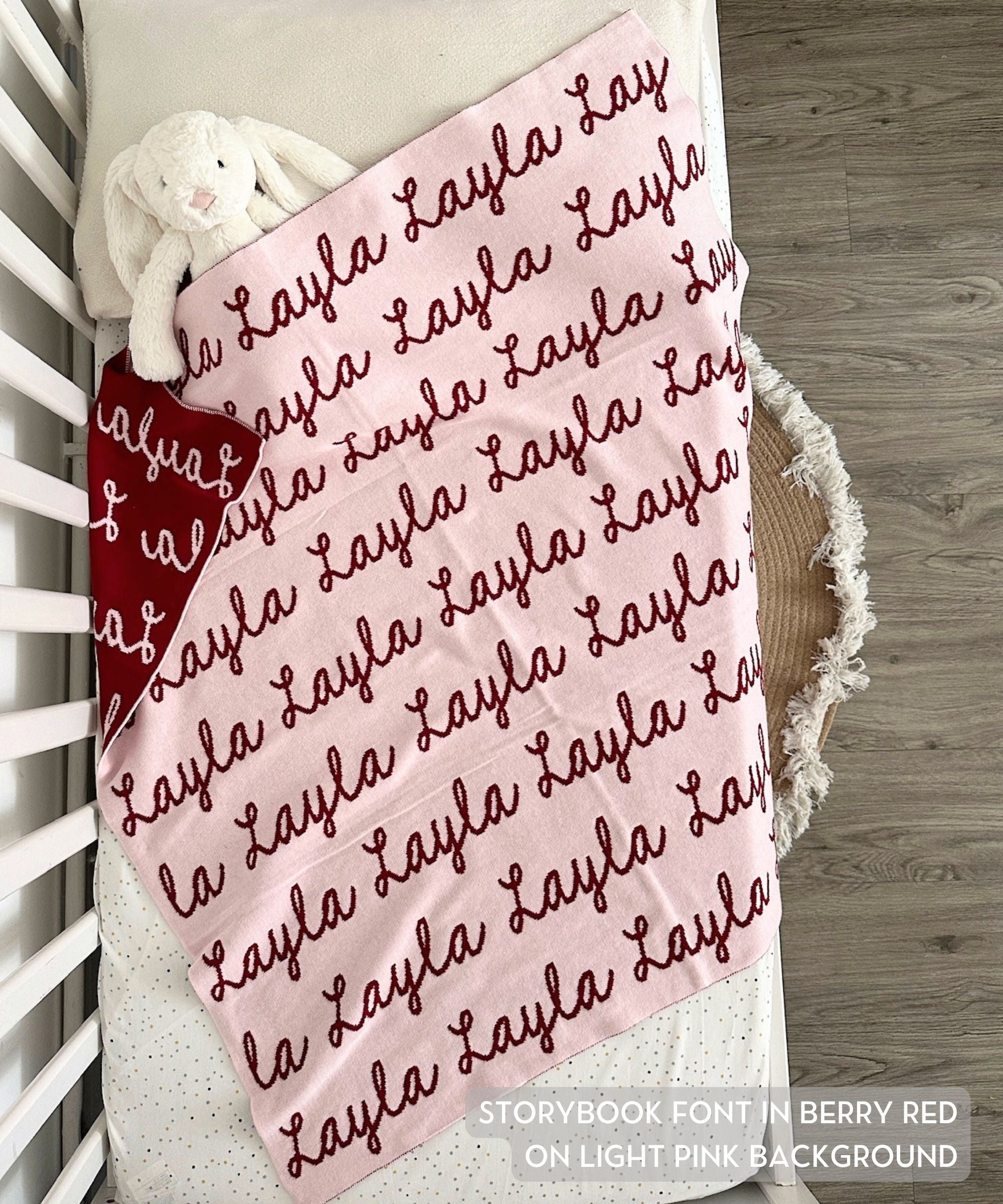 Personalized Blanket for Babies (Light Pink Background)