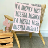 Personalized Blanket for Pets (Light Pink Background)