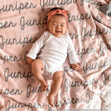 Personalized Blanket for Babies (Light Pink Background)