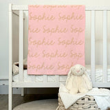 Personalized Blanket for Babies (Light Pink Background)