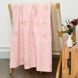 Personalized Blanket for Adults (Light Pink Background)