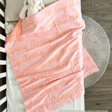 Personalized Blanket for Babies (Light Pink Background)