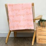 Personalized Blanket for Adults (Light Pink Background)