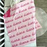 Personalized Blanket for Babies (Light Pink Background)