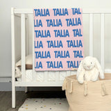 Personalized Blanket for Babies (Light Pink Background)