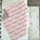 Personalized Blanket for Babies (Light Pink Background)