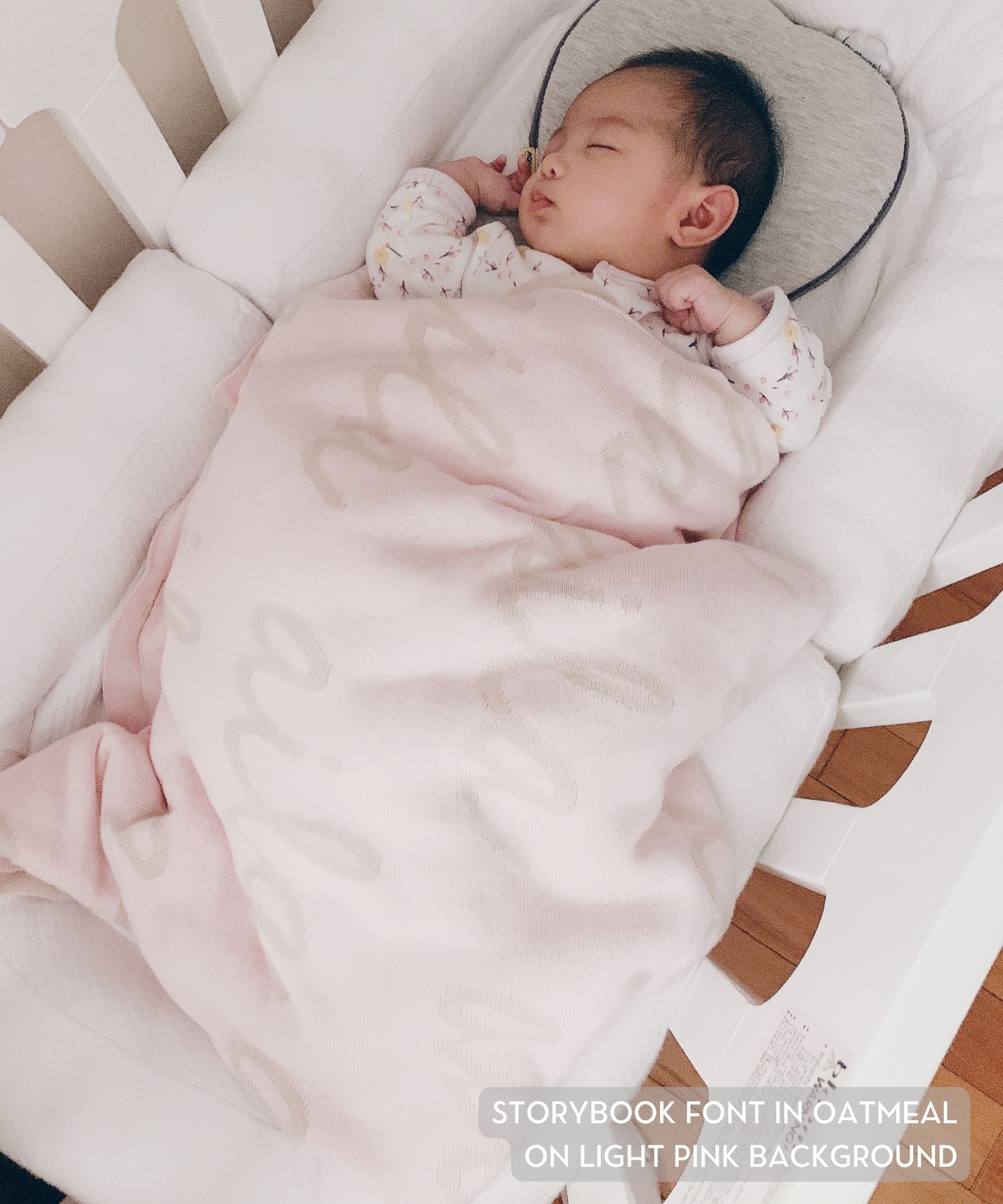 Personalized Blanket for Babies (Light Pink Background)