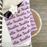 Personalized Blanket for Babies (Light Purple Background)