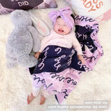 Personalized Blanket for Babies (Light Purple Background)