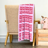 Personalized Blanket for Kids (Light Purple Background)