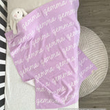 Personalized Blanket for Babies (Light Purple Background)