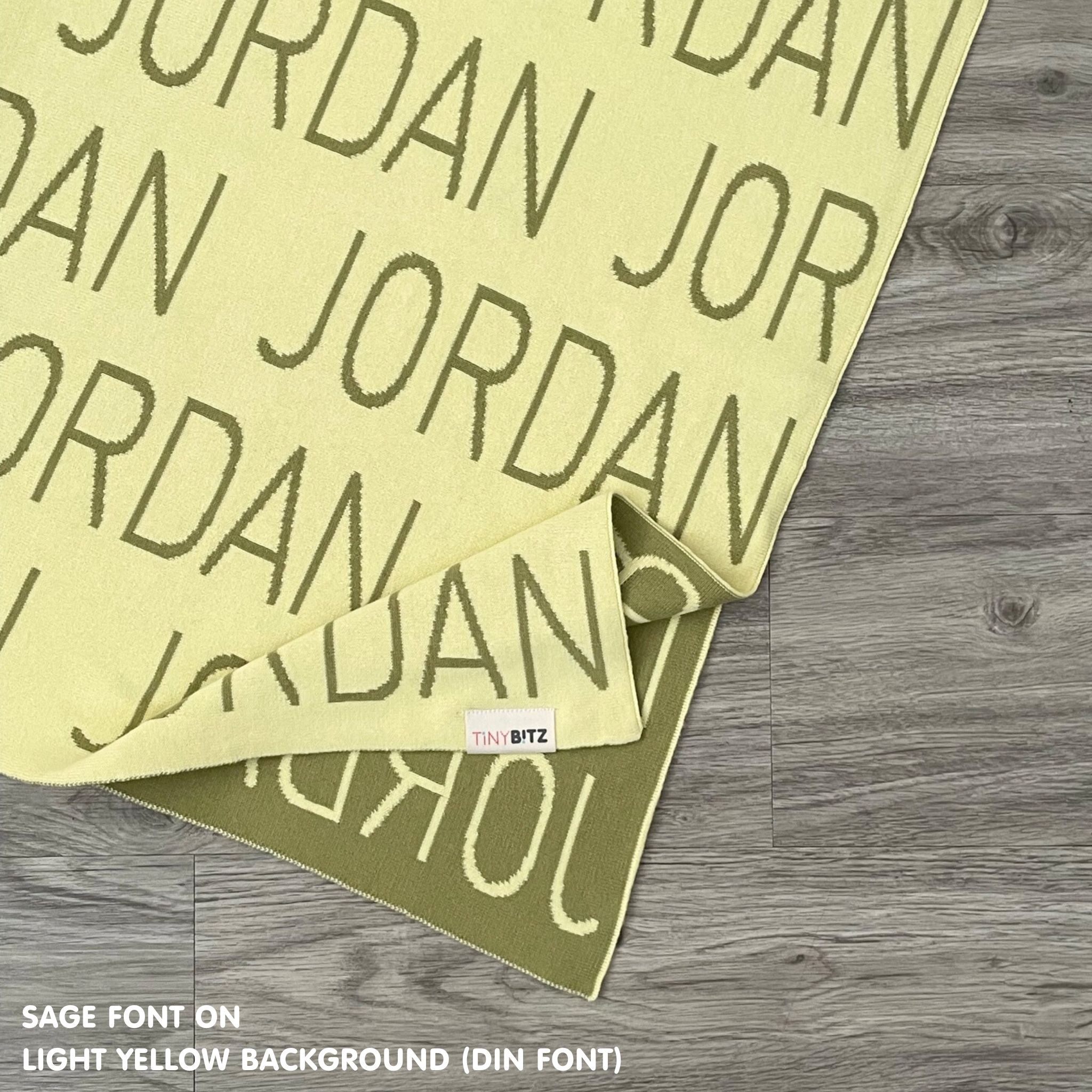 Personalized Blanket for Kids (Light Yellow Background)