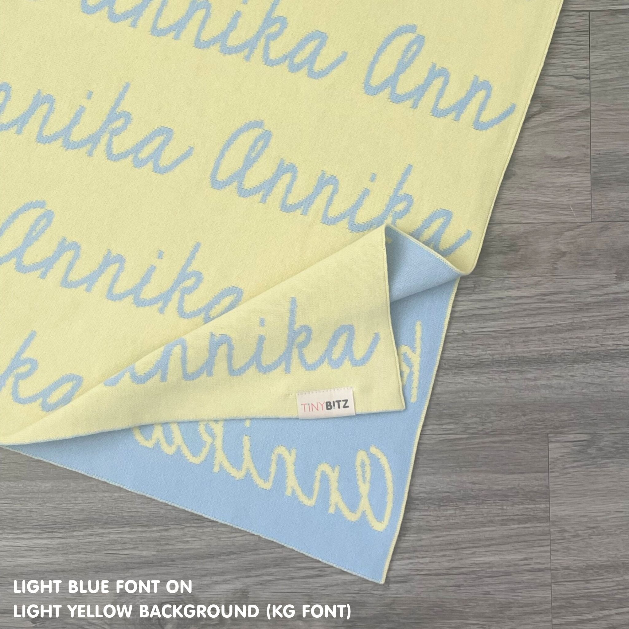 Personalized Blanket for Kids (Light Yellow Background)