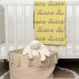 Personalized Blanket for Babies (Light Yellow Background)
