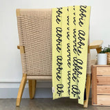 Personalized Blanket for Adults (Light Yellow Background)
