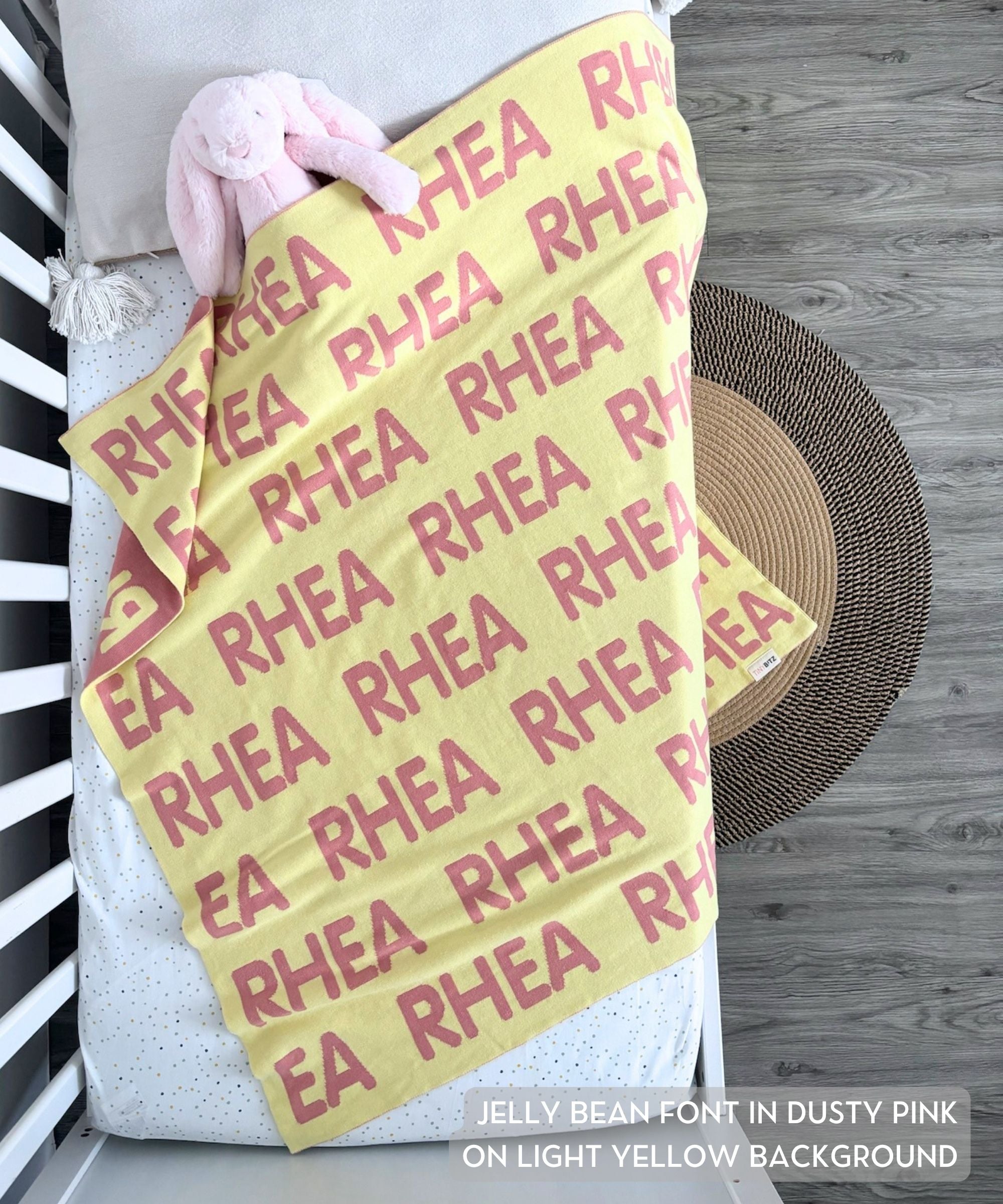 Personalized Blanket for Kids (Light Yellow Background)