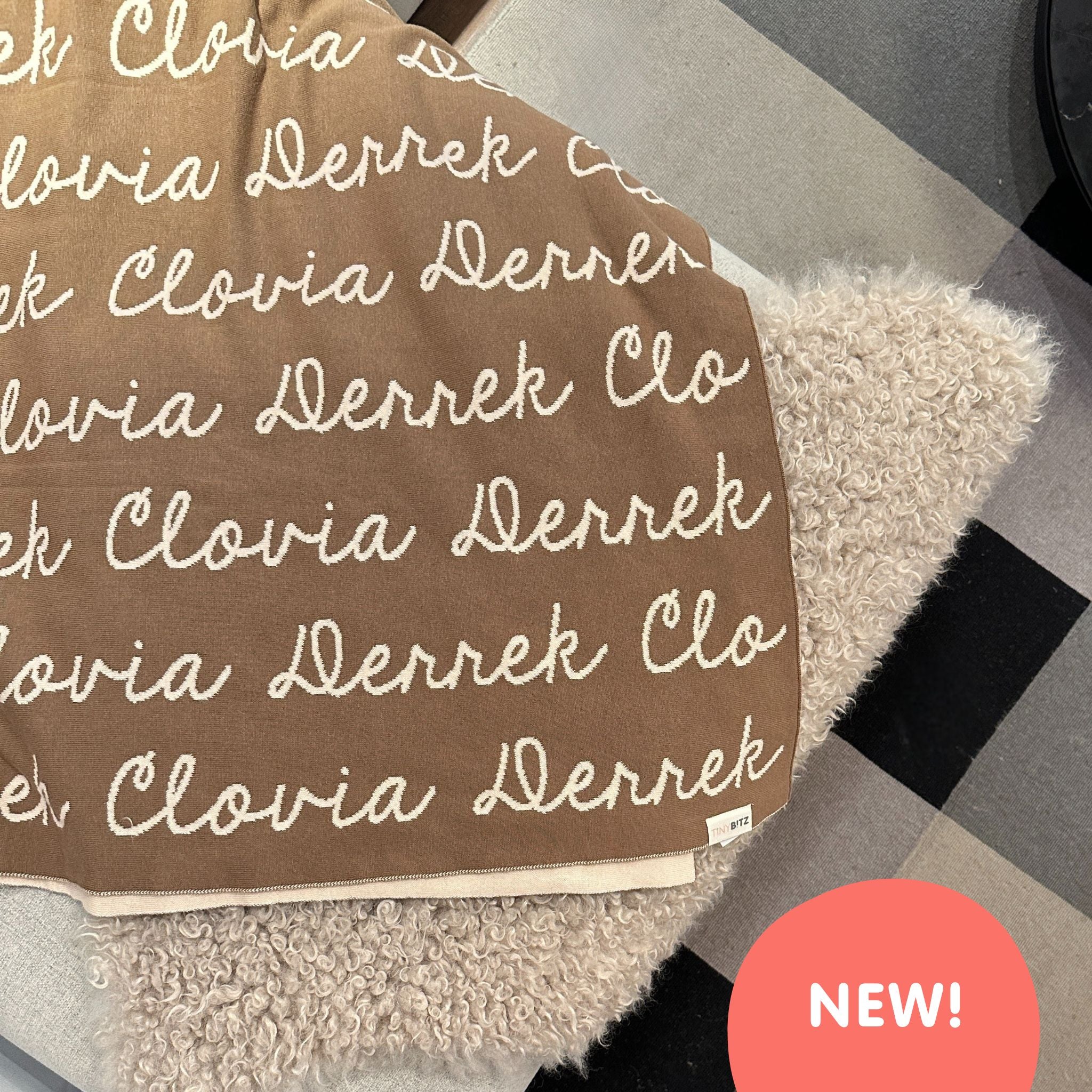 Personalized Blanket for Babies (Mushroom Background)