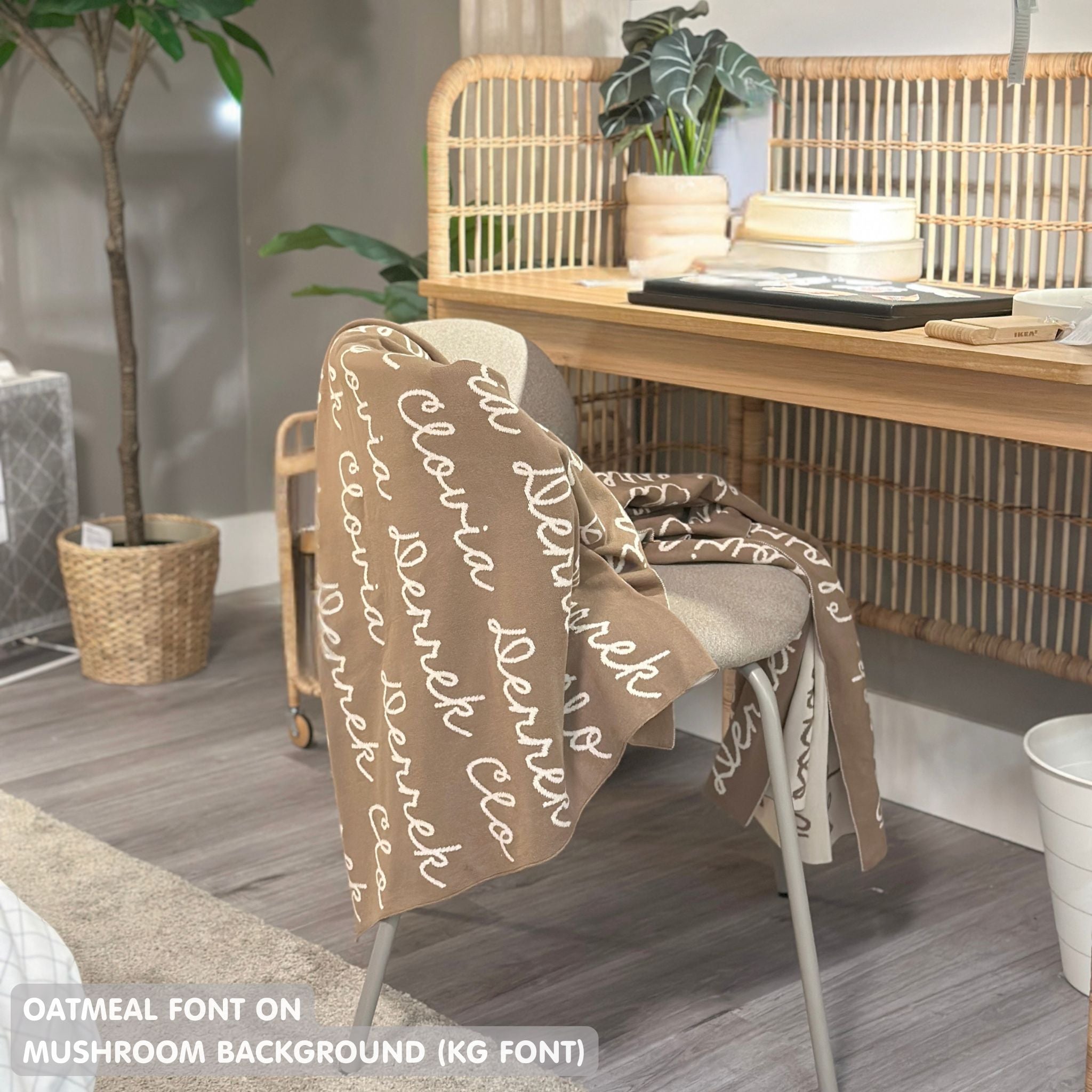 Personalized Blanket for Pets (Mushroom Background)