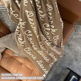 Personalized Blanket for Kids (Mushroom Background)