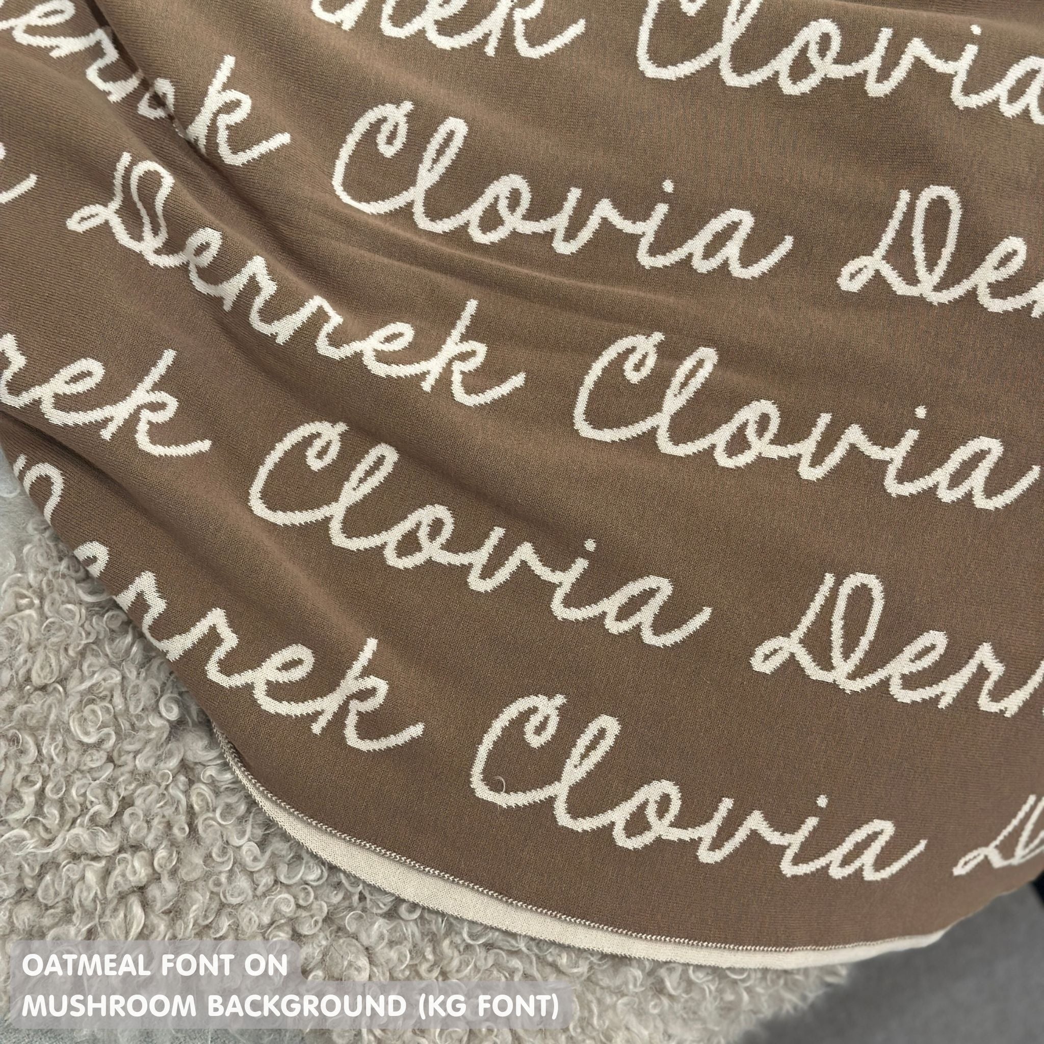 Personalized Blanket for Adults (Mushroom Background)