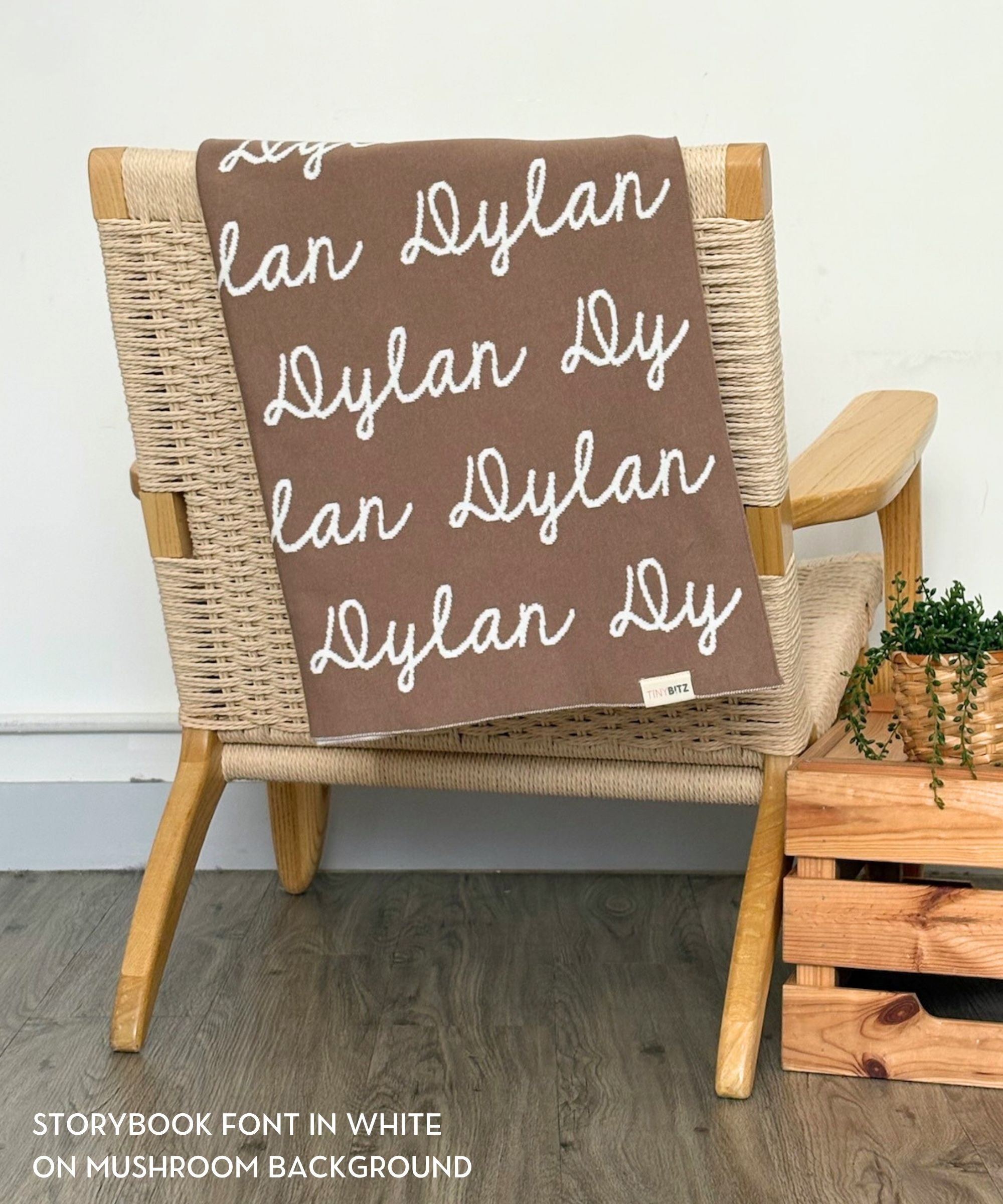 Personalized Blanket for Pets (Mushroom Background)