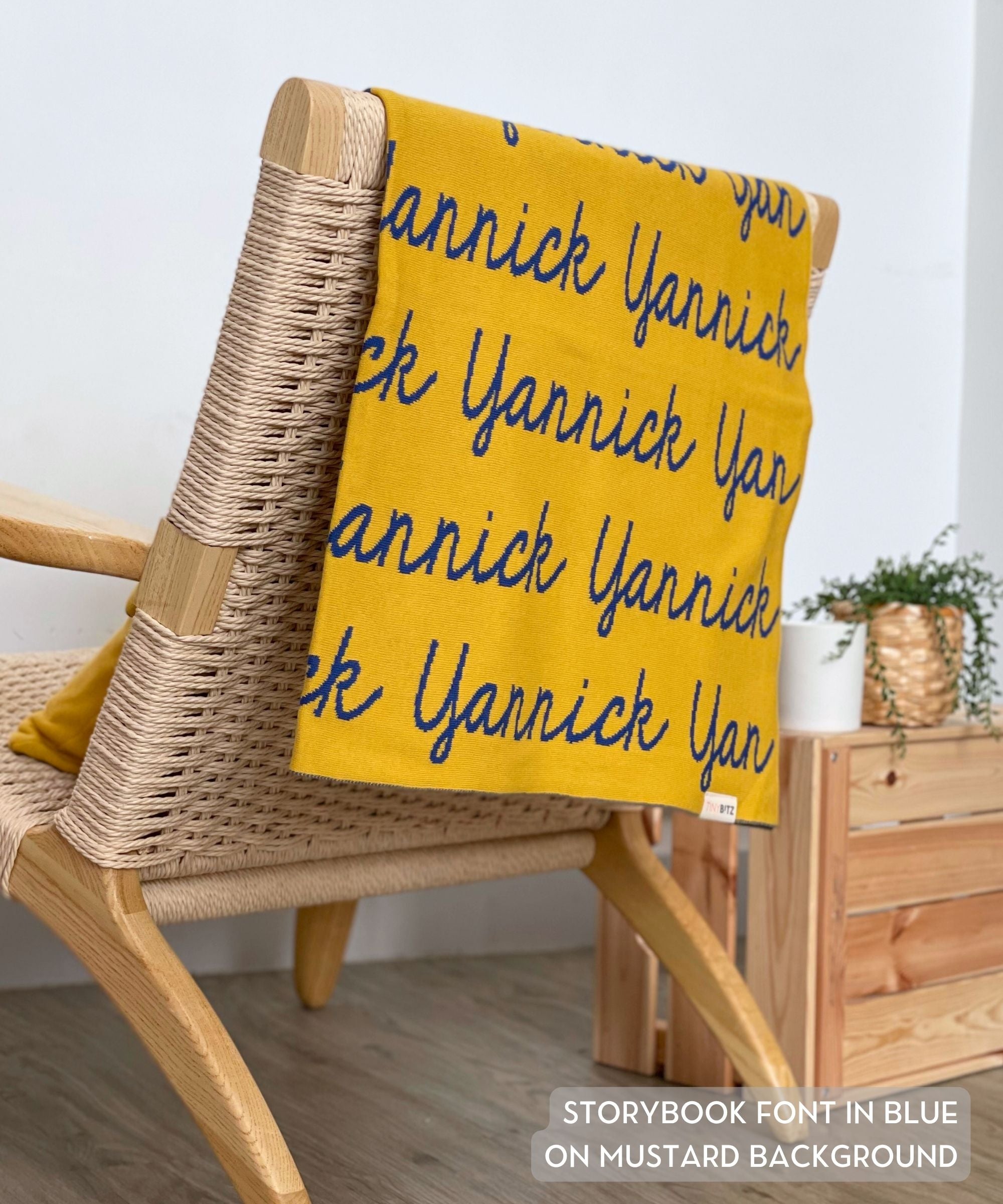 Personalized Blanket for Pets (Mustard Background)