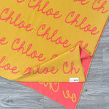 Personalized Blanket for Kids (Mustard Background)