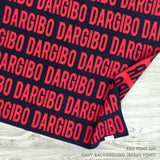 TinyBitz Kids Blanket in navy and red, personalized with child's name and made from 100% cotton.