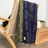 Personalized Blanket for Adults (Navy Background)