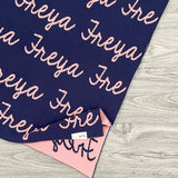 Personalized Blanket for Kids (Navy Background)