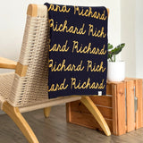 Personalized Blanket for Kids (Navy Background)