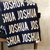Personalized Blanket for Kids (Navy Background)