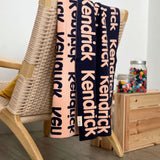 Personalized Blanket for Kids (Navy Background)