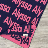 Personalized Blanket for Kids (Navy Background)