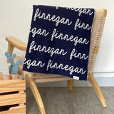 Personalized Blanket for Kids (Navy Background)