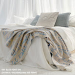 TinyBitz personalized boys knitted name blanket in oatmeal, perfect gift for birthdays and special occasions!